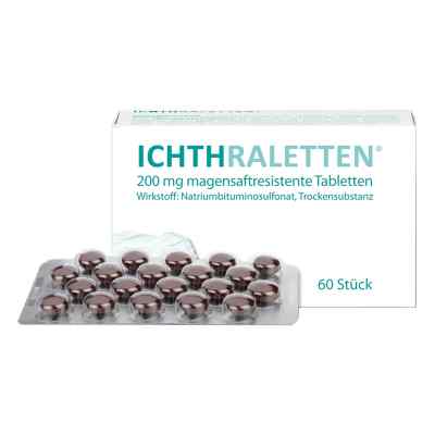 Ichthraletten 200 Mg Magensaftresistente Tabletten 60 stk von Ichthyol-Gesellschaft Cordes Her PZN 04303298