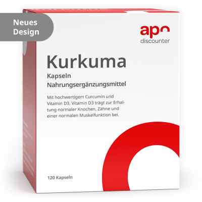 Kurkuma Kapseln mit Vitamin D3 von apodiscounter