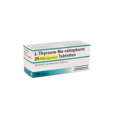 L-thyroxin-na ratiopharm 25 Mikrogramm Tabletten 100 stk von ratiopharm GmbH PZN 10089656