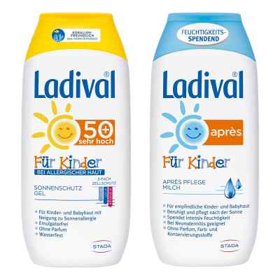 Ladival Kinder Sonnengel allergische Haut und Apres Lotion 2x200 ml von STADA Consumer Health Deutschlan PZN 08100929