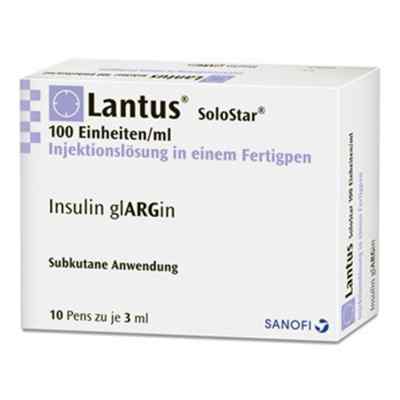 Lantus 100 Einheiten/ml SoloStar 3ml 10X3 ml von Sanofi-Aventis Deutschland GmbH PZN 05387825