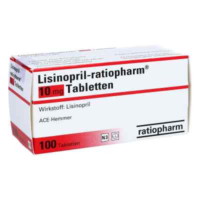 Lisinopril-ratiopharm 10mg 100 stk von ratiopharm GmbH PZN 00601478