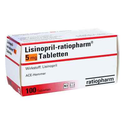 Lisinopril-ratiopharm 5mg 100 stk von ratiopharm GmbH PZN 00601449