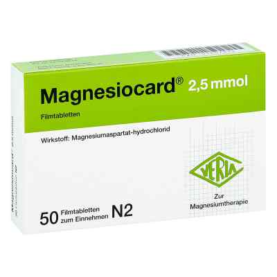 Magnesiocard 2,5 mmol Filmtabletten 50 stk von Verla-Pharm Arzneimittel GmbH &  PZN 01667812