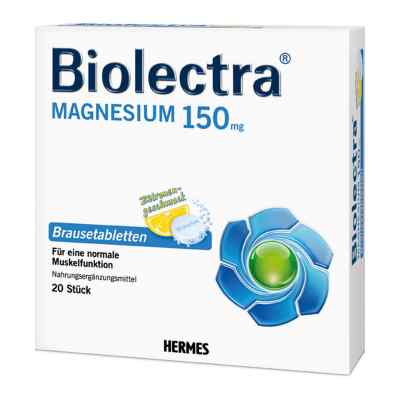 Magnesium Biolectra Brausetabletten 20 stk von HERMES Arzneimittel GmbH PZN 03154382