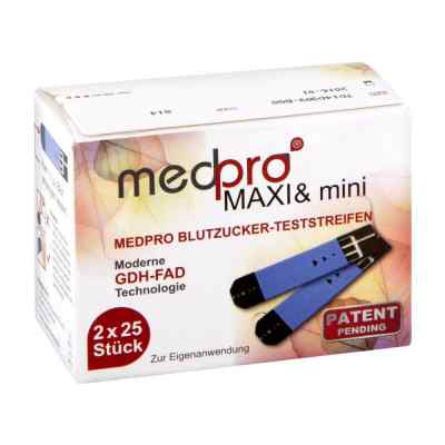 Medpro Maxi & Mini Blutzucker Teststreif.single 2X25 stk von Medpro GmbH PZN 09300005