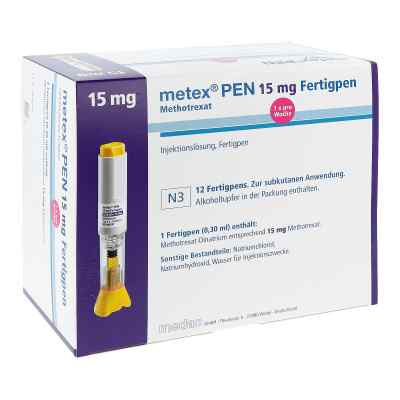 Metex Pen 15 mg Injektionslösung i.e.Fertigpen 12 stk von Medac GmbH PZN 09668277