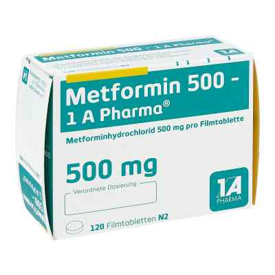 Metformin 500-1a Pharma Filmtabletten 120 stk von 1 A Pharma GmbH PZN 00113773