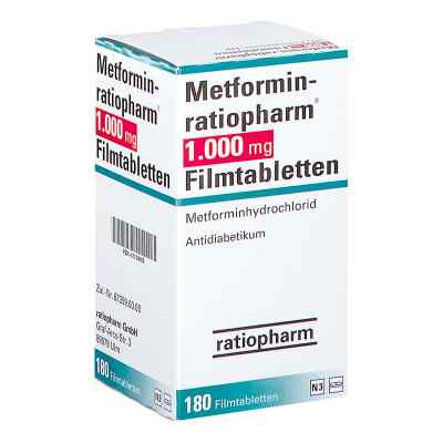 Metformin-ratiopharm 1000mg 180 stk von ratiopharm GmbH PZN 01139065