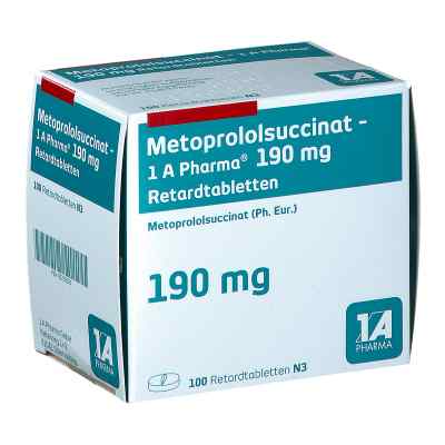 Metoprololsuccinat-1A Pharma 190mg 100 stk von 1 A Pharma GmbH PZN 00230591