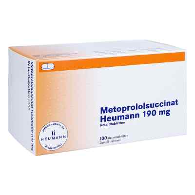 Metoprololsuccinat Heumann 190mg 100 stk von HEUMANN PHARMA GmbH & Co. Generi PZN 00230220