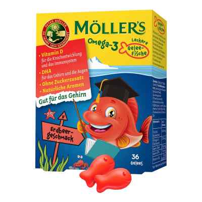Möller's Omega-3 Gelee Fisch Erdbeere  36 stk von Kyberg Pharma Vertriebs GmbH PZN 16006909