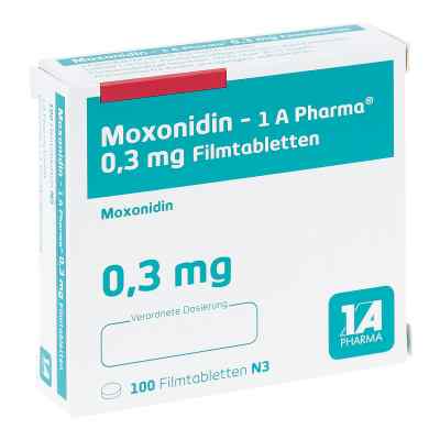 Moxonidin 1a Pharma 0,3 mg Filmtabletten 100 stk von 1 A Pharma GmbH PZN 00228140