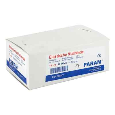 Mullbinden elastisch 10 cm mit Cellophan 10 stk von Param GmbH PZN 03855771