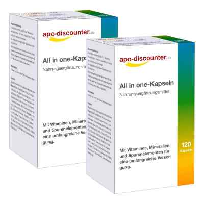 Multivitamin All in one Kapseln u.a. mit Vitamin B und D 2x120 stk von apo.com Group GmbH PZN 08102176