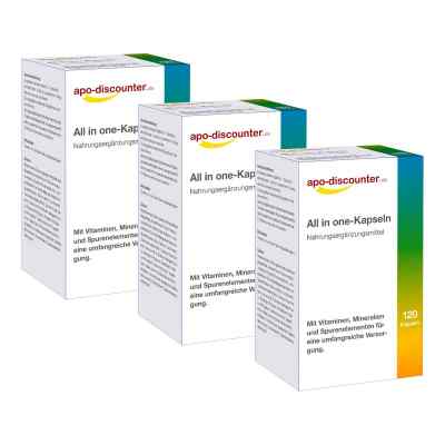 Multivitamin All in one Kapseln u.a. mit Vitamin B und D 3x120 stk von apo.com Group GmbH PZN 08102177