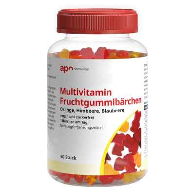 Multivitamin Fruchtgummibärchen vegan und zuckerfrei 60 stk von Apologistics GmbH PZN 16908486