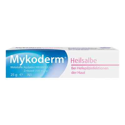 Mykoderm Heilsalbe Nystatin/Zinkoxid 25 g von Engelhard Arzneimittel GmbH & Co PZN 01341387