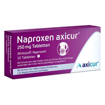 Naproxen axicur 250 mg Tabletten 10 stk von  PZN 14412114