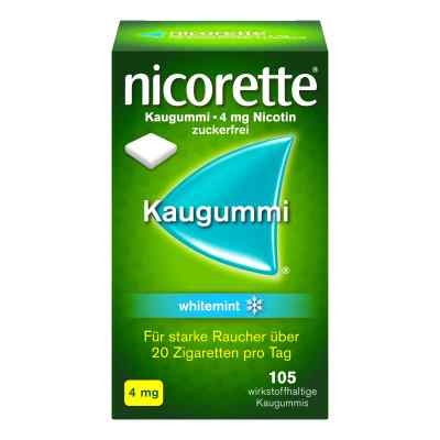 Nicorette 4mg Nikotinkaugummi whitemint zur Rauchentwöhnung 105 stk von Kenvue Germany GmbH (OTC) PZN 07353635
