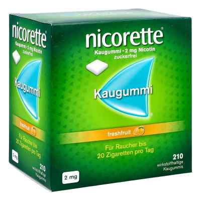 Nicorette Kaugummi 2 mg Freshfruit  210 stk von Johnson & Johnson GmbH (OTC) PZN 17594104