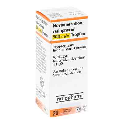 Novaminsulfon-ratiopharm 500mg/ml 20 ml von ratiopharm GmbH PZN 03530394