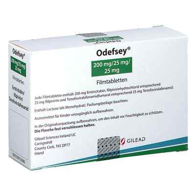 Odefsey 200 mg/25 mg/25 mg Filmtabletten 3X30 stk von Gilead Sciences GmbH PZN 12341717