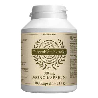 Olivenblatt-extrakt 500 mg Mono-kapseln 180 stk von SinoPlaSan GmbH PZN 12597167