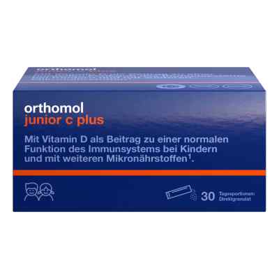 Orthomol junior C plus Direktgranulat Himbeer-Limette 30 stk von Orthomol pharmazeutische PZN 10013216
