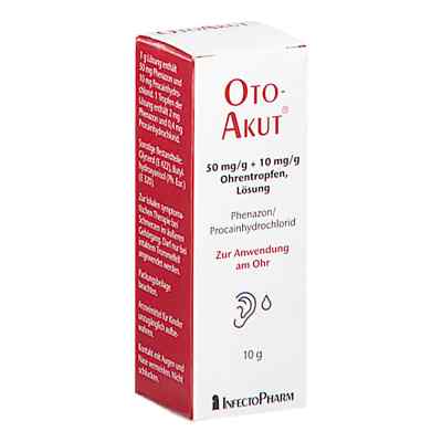 Otoakut 50 Mg/g + 10 Mg/g Ohrentropfen Lösung 10 g von INFECTOPHARM Arzn.u.Consilium GmbH PZN 18707705