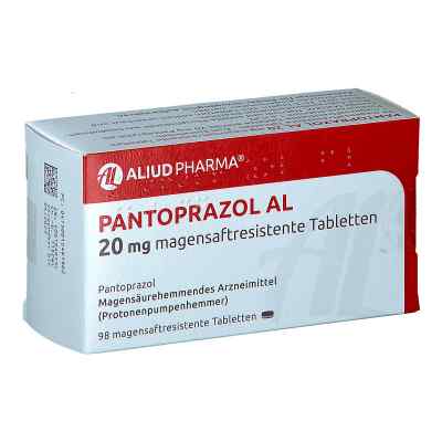 Pantoprazol AL 20mg 98 stk von ALIUD Pharma GmbH PZN 01249196