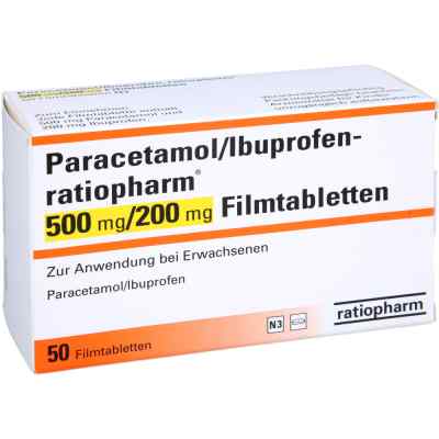 Paracetamol/ibuprofen-ratiopharm 500 mg/200 mg Fta