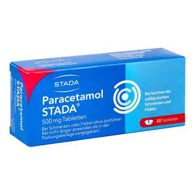 Paracetamol STADA 500mg Tabletten 20 stk von STADA GmbH PZN 00423568