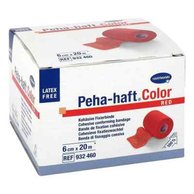 Peha Haft Color Fixierbinde latexf. 6 cm x 20 m rot