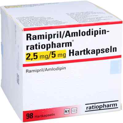 Ramipril/amlodipin ratiopharm 2,5 mg/5 mg Hartkps.