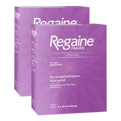 REGAINE® Frauen Lösung (6 Monats-Vorrat) gegen Haarausfall mit 2 2x3x60 ml von Johnson & Johnson GmbH (OTC) PZN 08100723