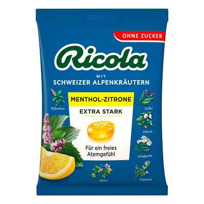 Ricola ohne Zucker Menthol-Zitrone Extra Stark Bonbons 75 g von Queisser Pharma GmbH & Co. KG PZN 18043547