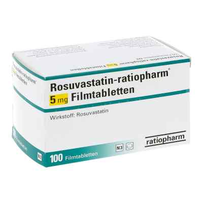 Rosuvastatin ratiopharm 5 mg Filmtabletten 100 stk von ratiopharm GmbH PZN 13785534