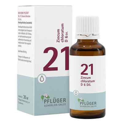 Schüßler-Salze Biochemie Pflüger 21 Zincum chlor. D6 Tropfen