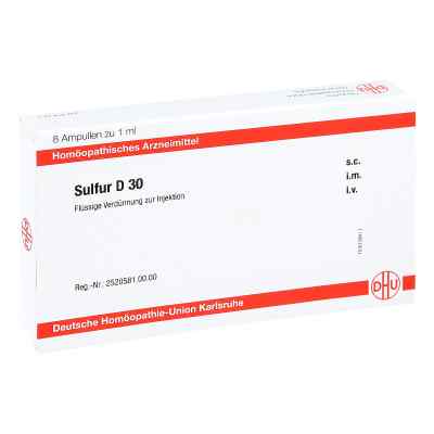 Sulfur D30 Ampullen 8X1 ml von DHU-Arzneimittel GmbH & Co. KG PZN 11708529
