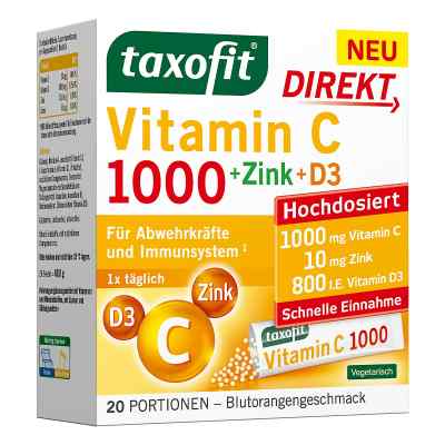 Taxofit Vitamin C 1000 + Zink+ D3 Direkt Granulat 20 stk von MCM KLOSTERFRAU Vertr. GmbH PZN 18652909