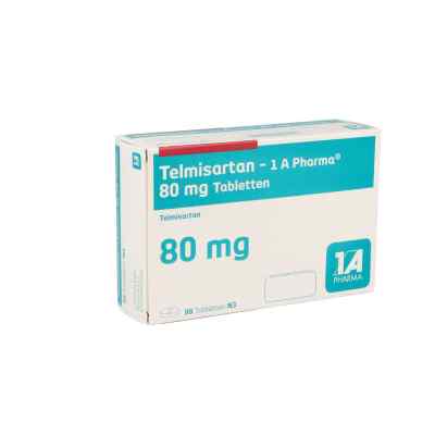 Telmisartan-1A Pharma 80mg 98 stk von 1 A Pharma GmbH PZN 01621365