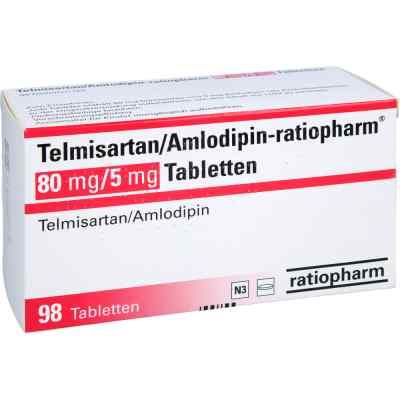 Telmisartan/amlodipin-ratiopharm 80 Mg/5 Mg Tabletten