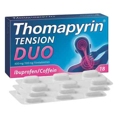Thomapyrin TENSION DUO 400mg/100mg mit Coffein & Ibuprofen 18 stk von Sanofi-Aventis Deutschland GmbH  PZN 15420191