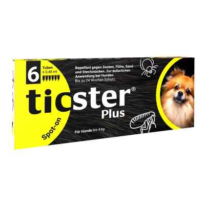 Ticster Plus Spot-on Lösung zur, zum auftropf.f.hund bis 4kg 6X0.48 ml von O'ZOO GmbH PZN 16570194
