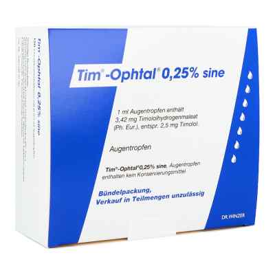 Tim-Ophtal 0,25% sine Augentropfen 0,5ml 120X0.5 ml von Dr. Winzer Pharma GmbH PZN 00718536