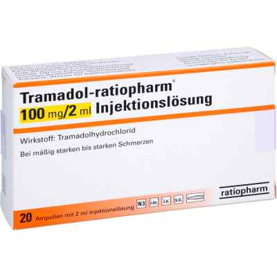 Tramadol ratiopharm 100 mg/2 ml iniecto l.
