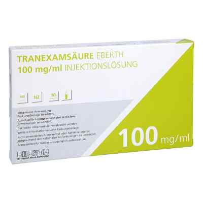 Tranexamsäure Eberth 100 mg/ml Injektionslösung 10X5 ml von Dr. Friedrich Eberth Arzneimitte PZN 12489911