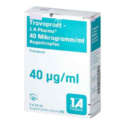 Travoprost-1a Pharma 40 Mikrogramm/ml Augentropfen 3X2.5 ml von 1 A Pharma GmbH PZN 12388771