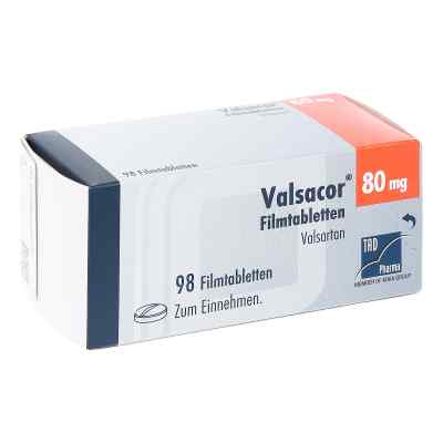 Valsacor 80mg 98 stk von TAD Pharma GmbH PZN 09269620